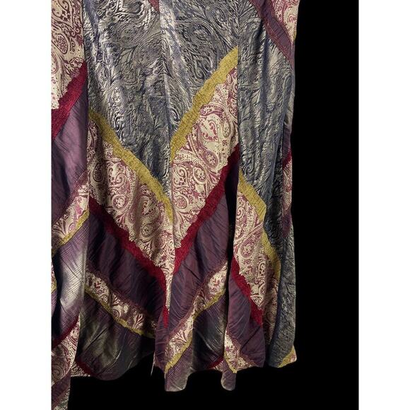 Coldwater Creek Skirt Medium Patchwork Gypsy Core Y2K Boho Artsy Mixed Fabrics - Picture 8 of 12